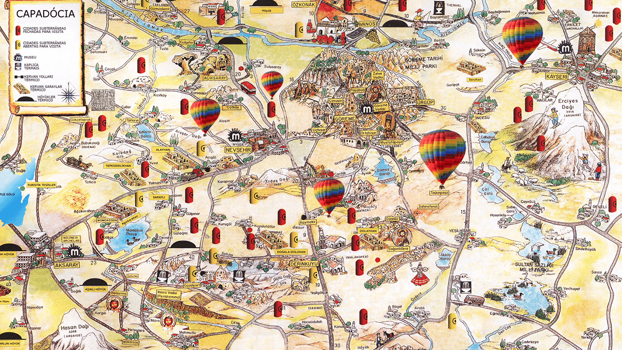 Mapa de Capadocia