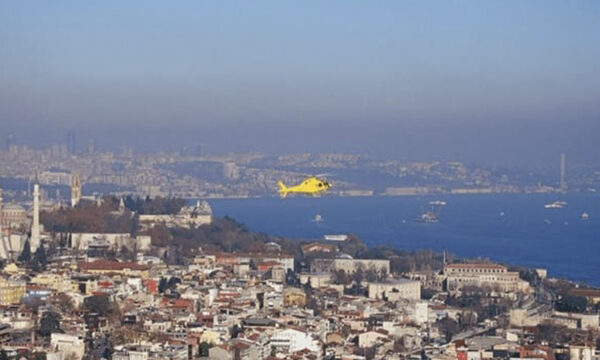 Vogelperspektive Istanbul Sicht mit Hubschrauber